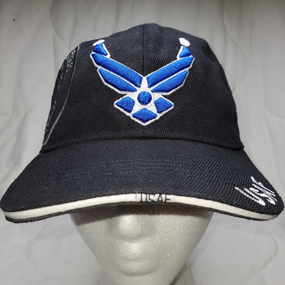 USAF Embroidered Logo Baseball Hat, Blue, One Size